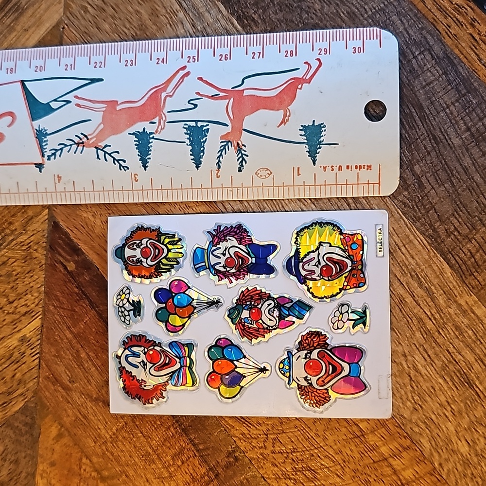 Vintage vending machine stickers Prism Clowns Clown heads faces